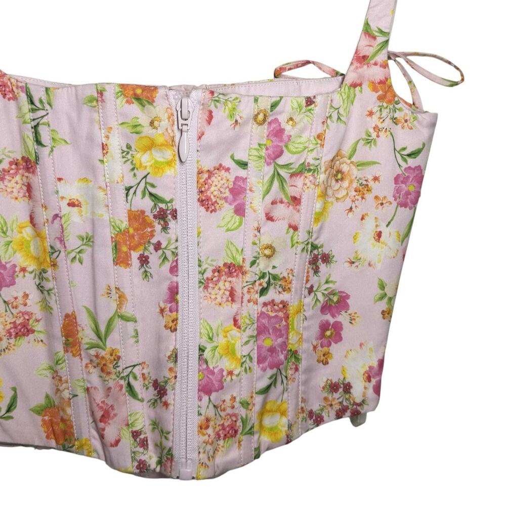 House Of CB Light Pink 2 Piece Floral Corset Clarabelle Midi Sun Dress XS - Picture 6 of 16